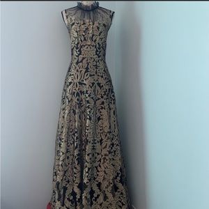 Alex Marie gold and black dress